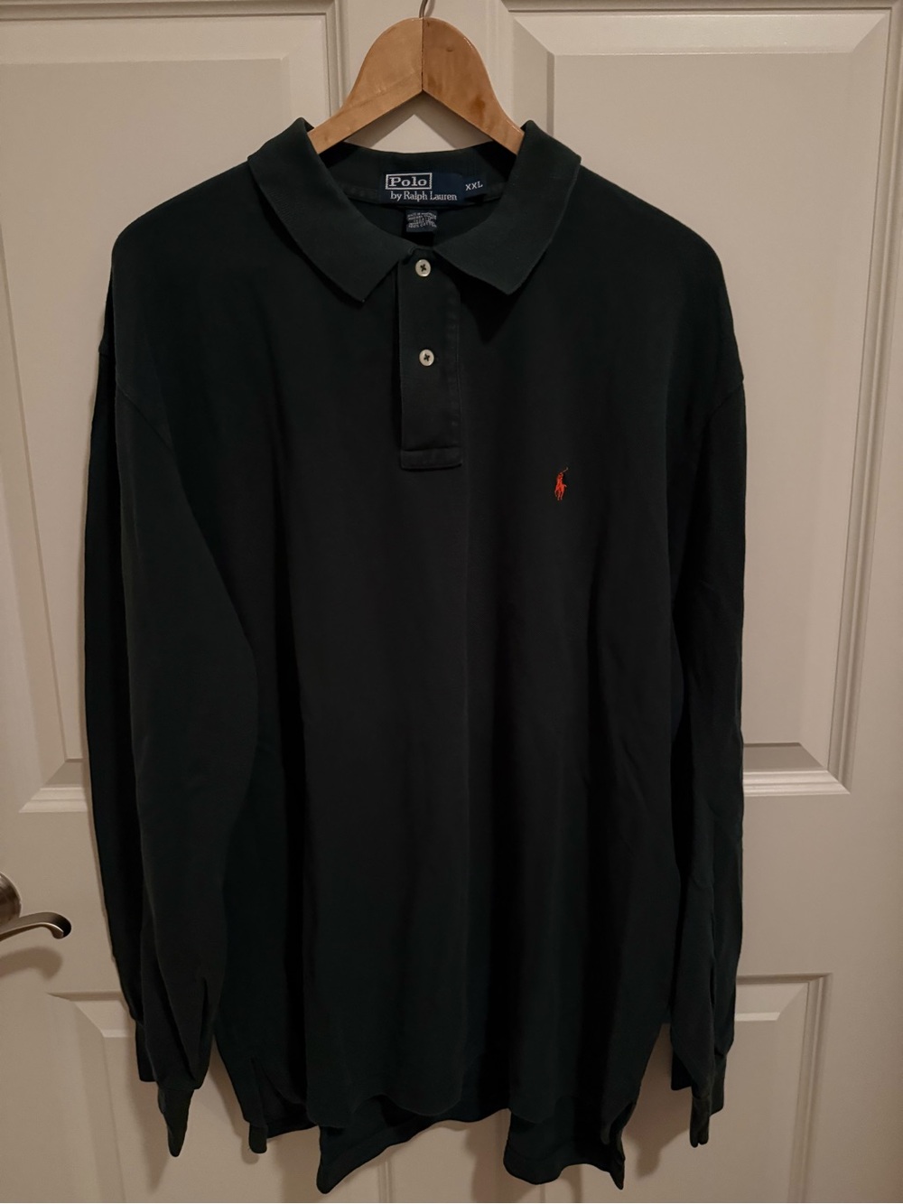 Vintage Polo Ralph Lauren Rugby Long Sleeve Shirt USA Men’s XXL Green EUC
